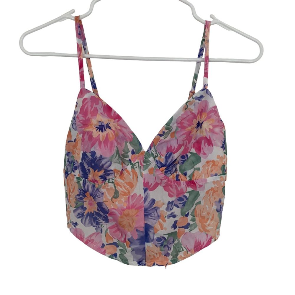 Women's Summer Floral Crop Top - Size S